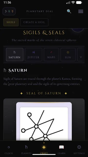 The gallery of planetary seals and sigils