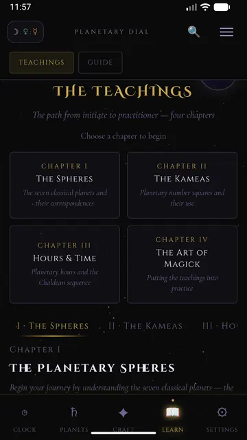 The Teachings chapters