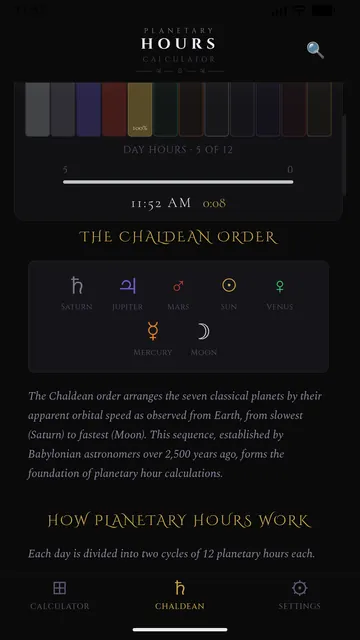 The Chaldean order of the planets